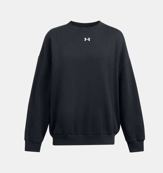 Under Armour UA Rival Fleece OS Crew Siyah Kadın Sweatshirt 1386463-001