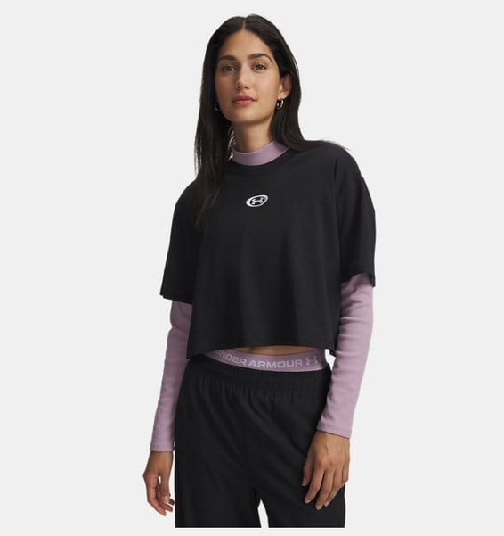 Under Armour Ua W Center Lt Ss Siyah Kadın T-Shirt