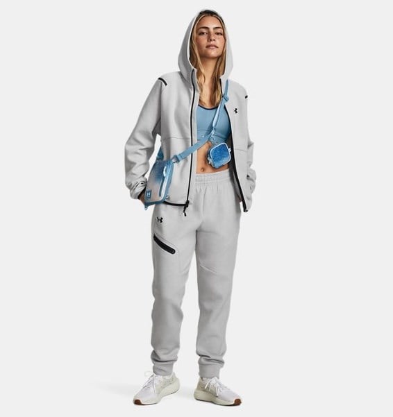Under Armour Unstoppable Fleece FZ Gri Kadın Ceket