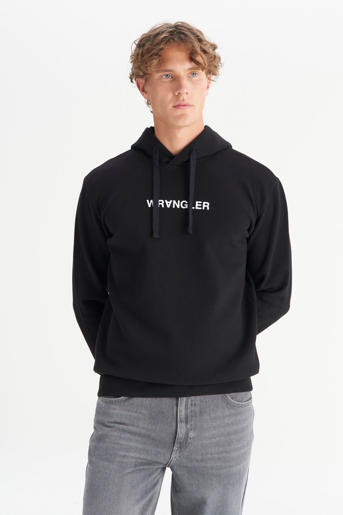 Wrangler Erkek Big Logo Sweatshirt Siyah Erkek Sweatshirt