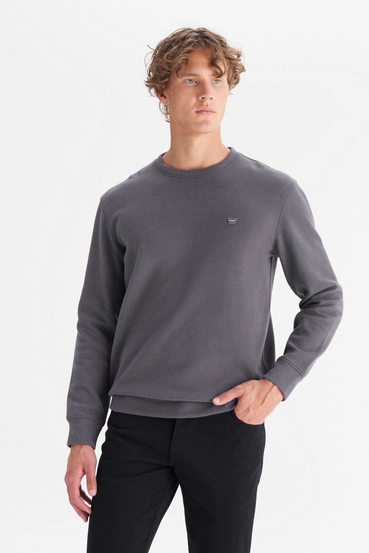 Wrangler Erkek Selanik Sweatshirt Gri Erkek Sweatshirt