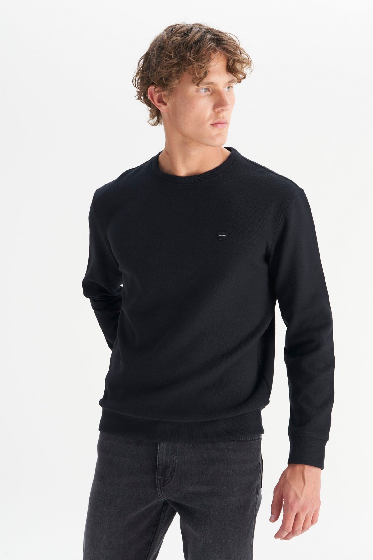 Wrangler Erkek Selanik Sweatshirt Siyah Erkek Sweatshirt