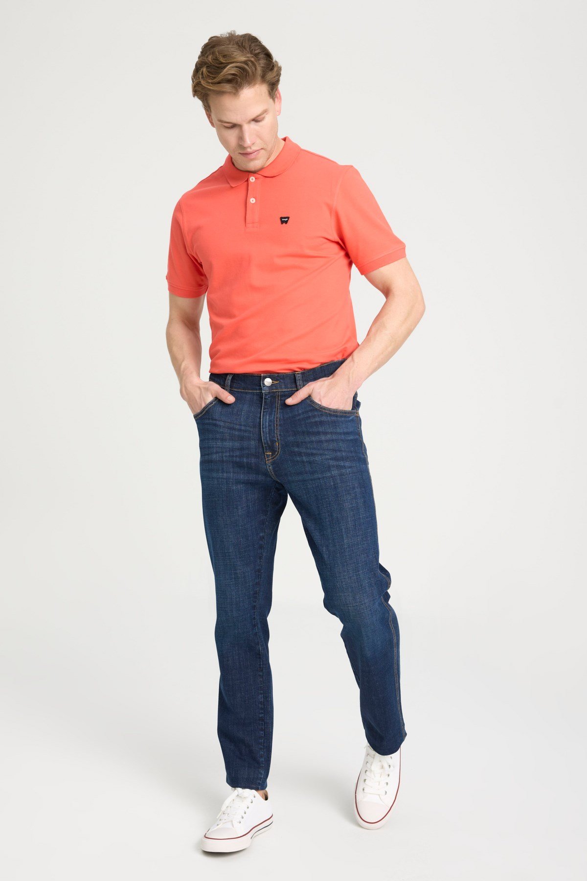 Wrangler Texas Slim Jean Pantolon Lacivert Erkek Kot Pantolon