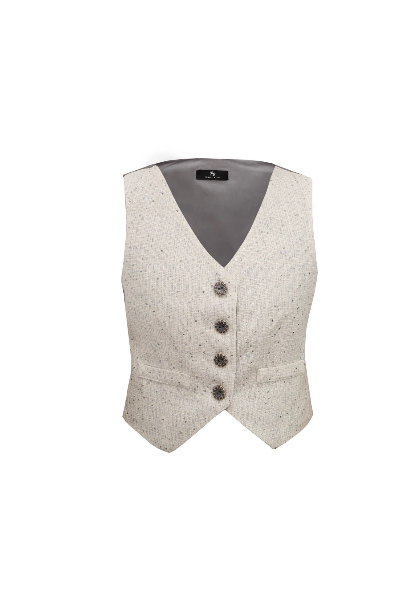 Sequin Fabric Vest
