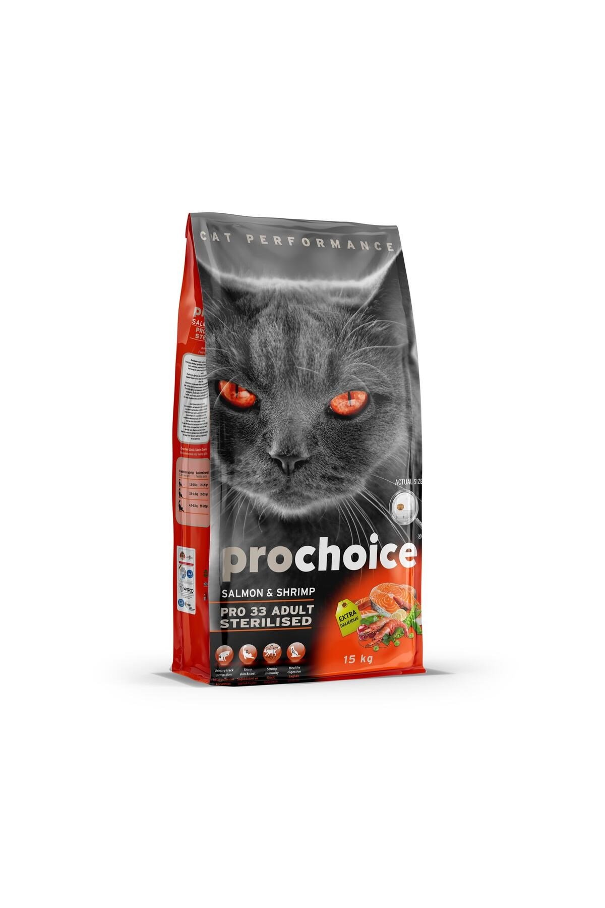 Cat Pro 33 Somonlu ve Karidesli Kısırlaştırılmış Kedi Maması 15 Kg