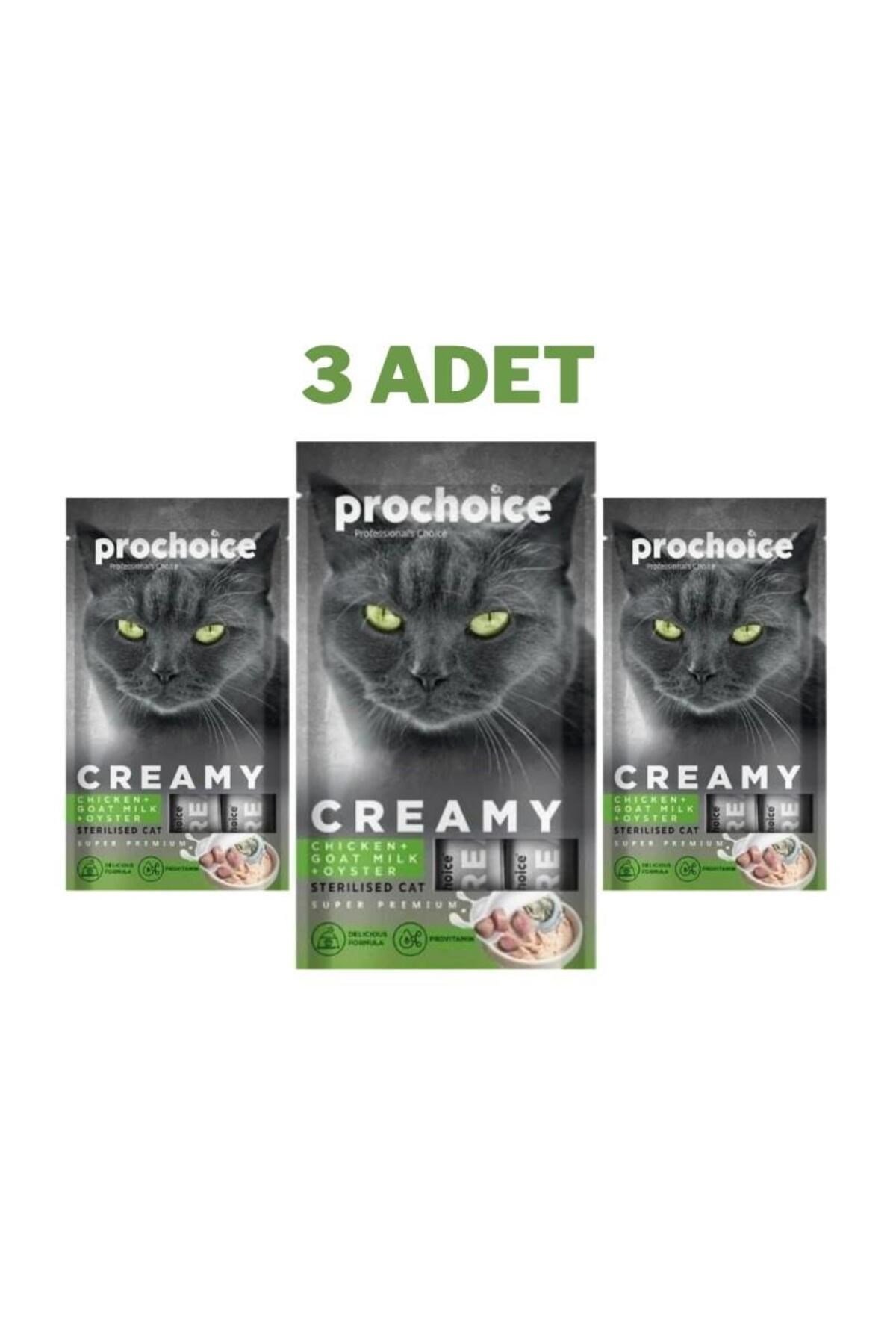 Creamy Tavuk  Keçi Sütü ve İstiridyeli Krem Kedi Ödülü 4x15 gr 3 Adet