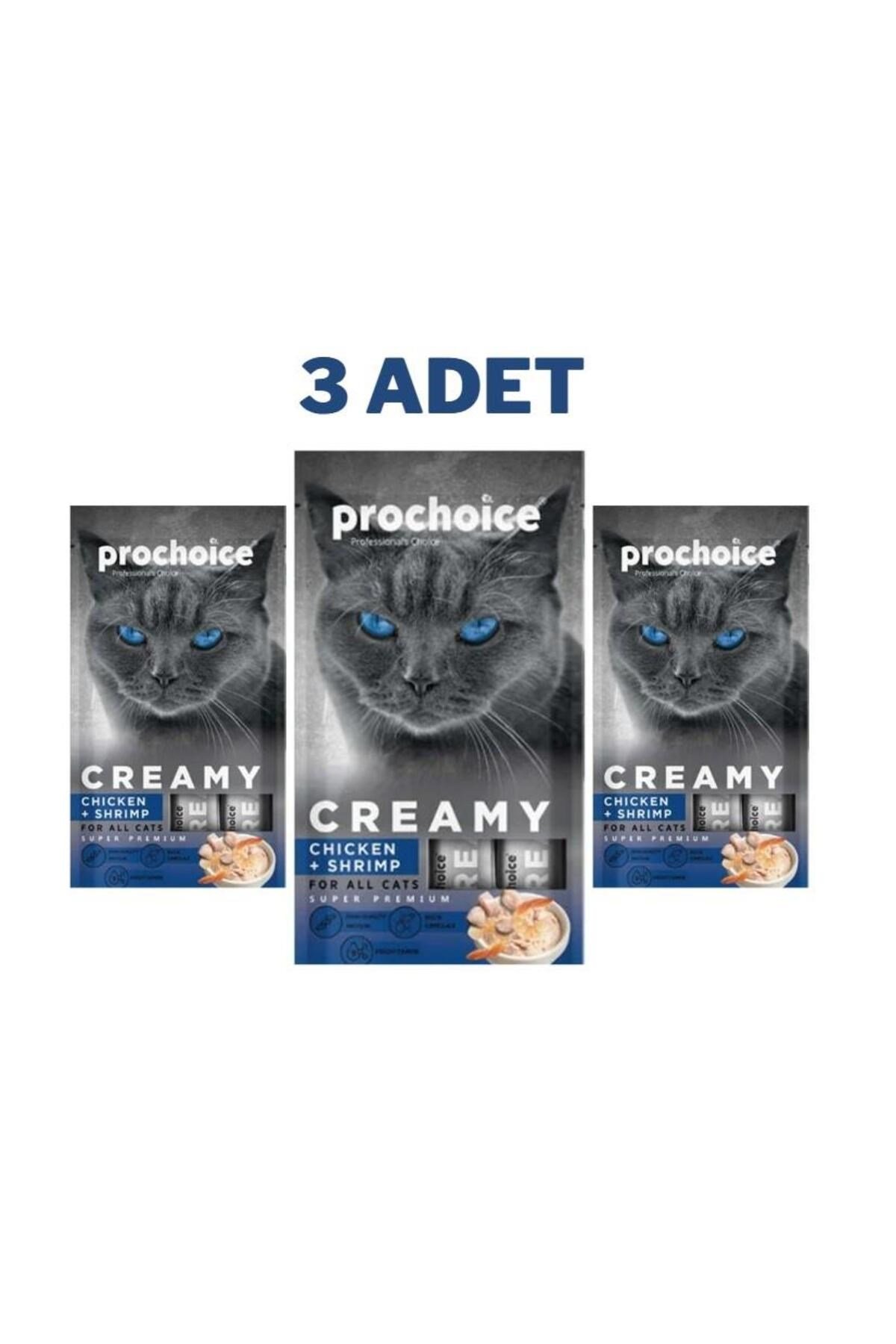 Creamy Tavuklu Karidesli Krema Kedi Ödülü 4x15 Gr 3 Adet