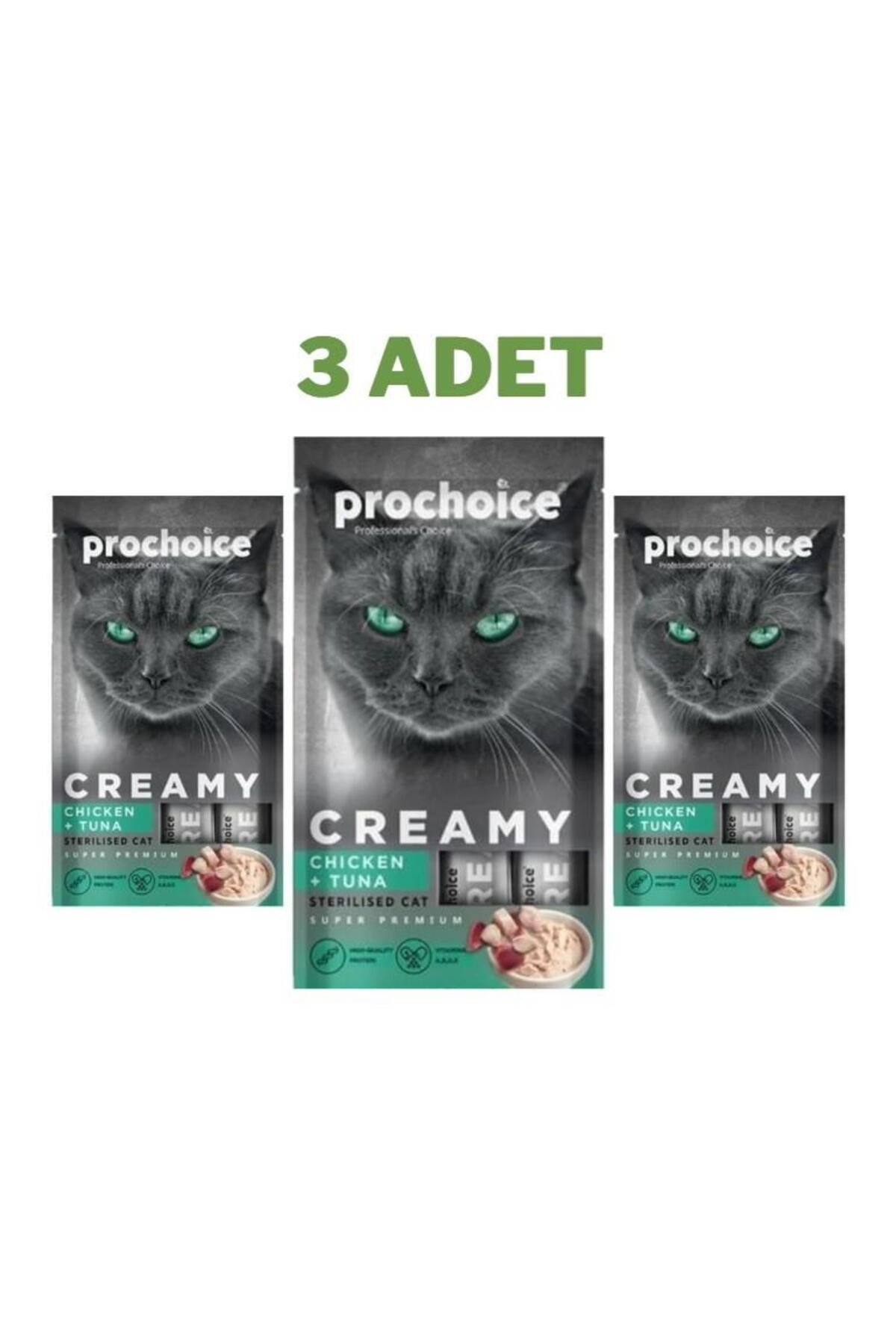 Creamy Tavuklu ve Ton Balıklı Krema Kedi Ödülü 4x15 Gr 3 Adet