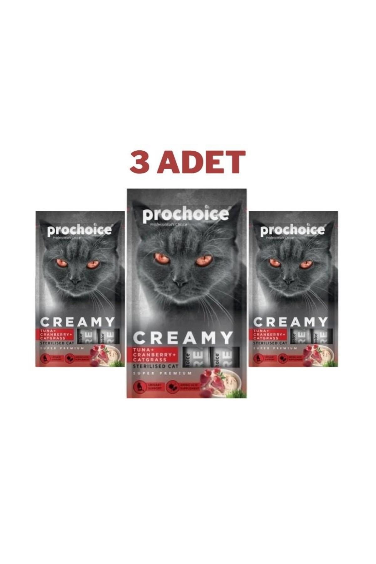 Creamy Ton Balığı & Kızılcık ve Kedi Otlu Krema Kedi Ödülü 4x15 Gr 3 Adet
