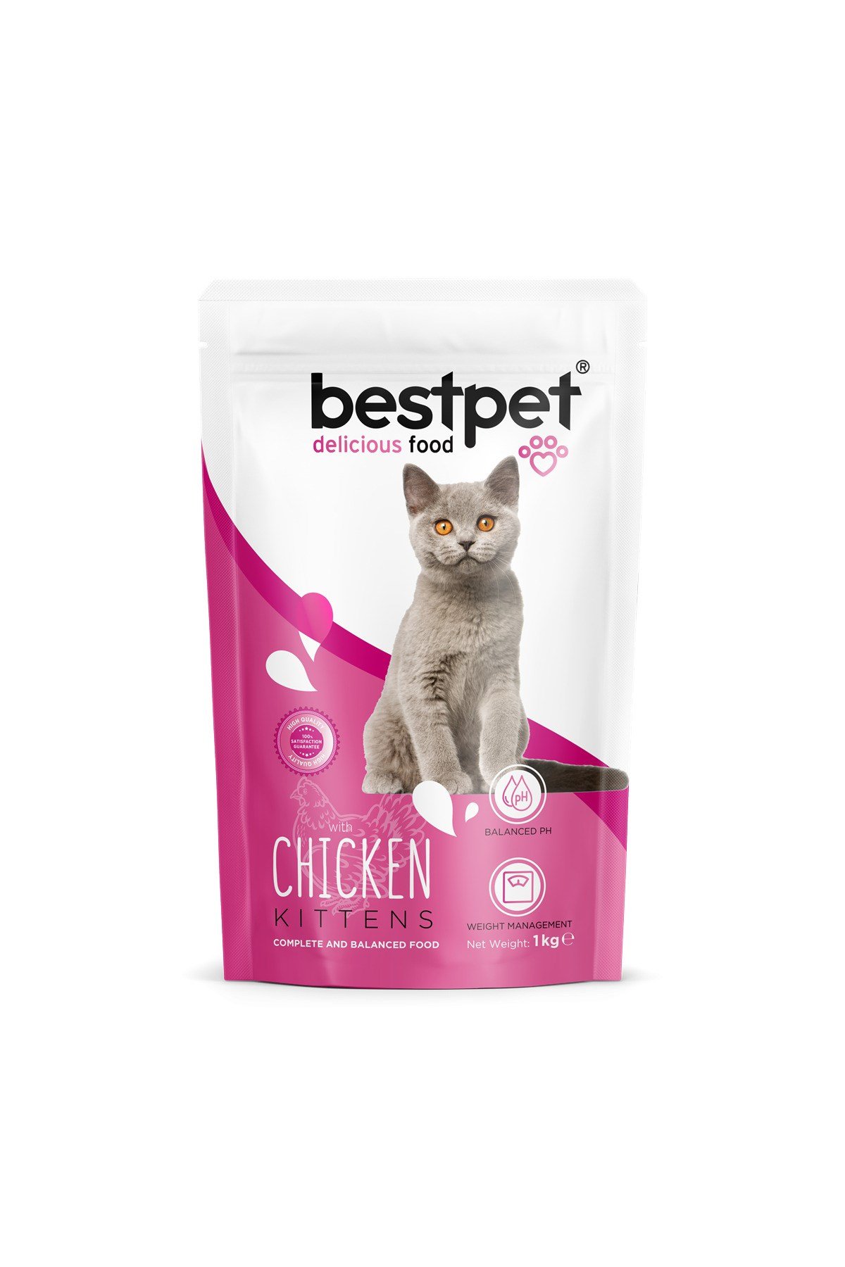 Yavru Kediler İçin, Tavuk Etli Ve Pirinçli Kuru Mama 1 kg
