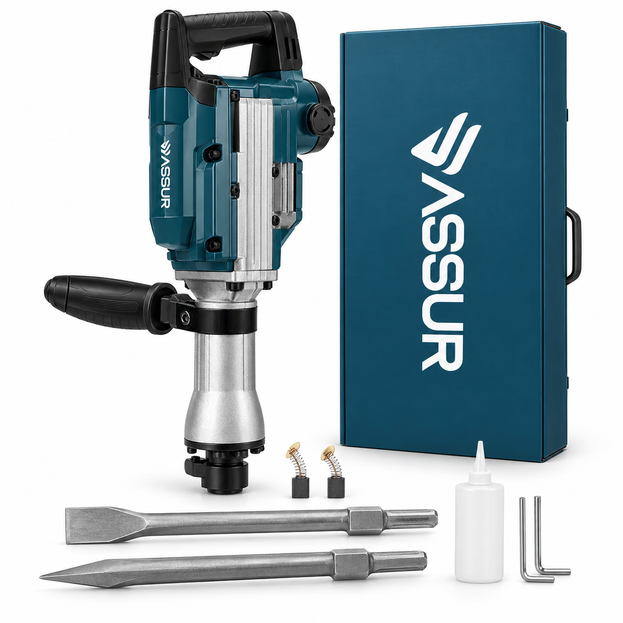 ASSUR Profesyonel Elektrikli Kırıcı Delici Yıkım Çekici Seti Çantalı