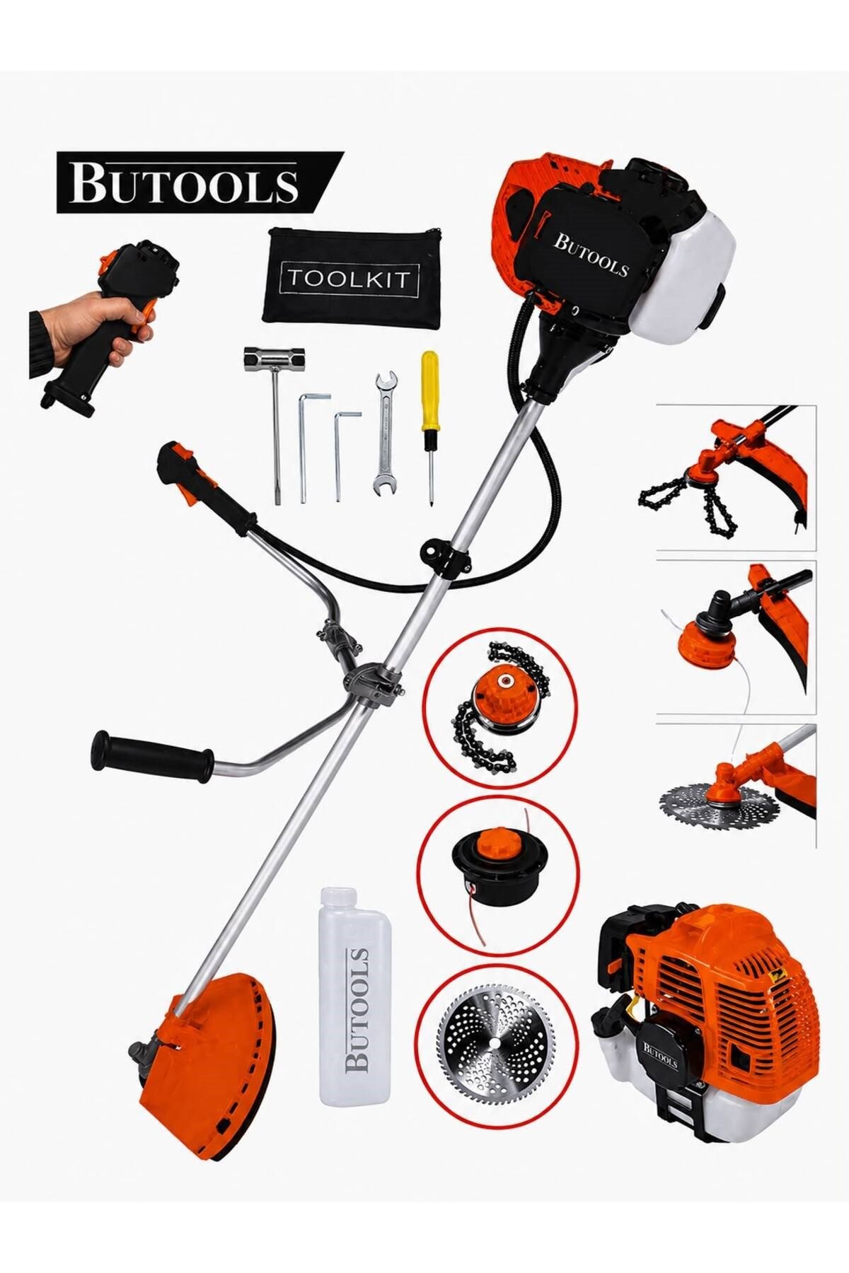 BS-25 Yan Tipi Benzinli Motorlu Ot Çalı Tırpanı Çim Biçme Makinesi Tırpan Canavar Baslik
