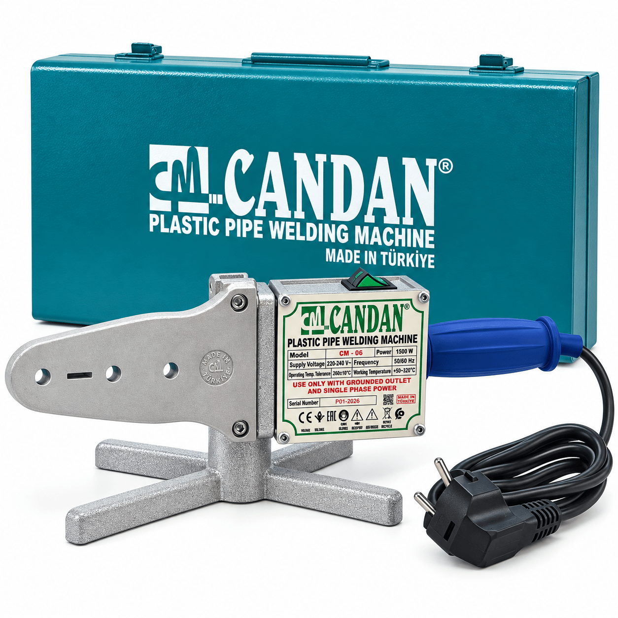 Candan CM-06 1500W Profesyonel PPRC Plastik Boru Kaynak Makinesi