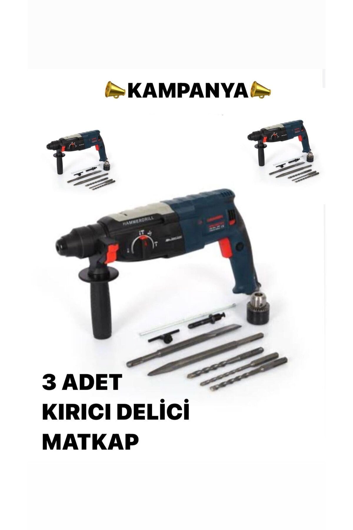 Darbeli matkap kırıcı delici 3 adet
