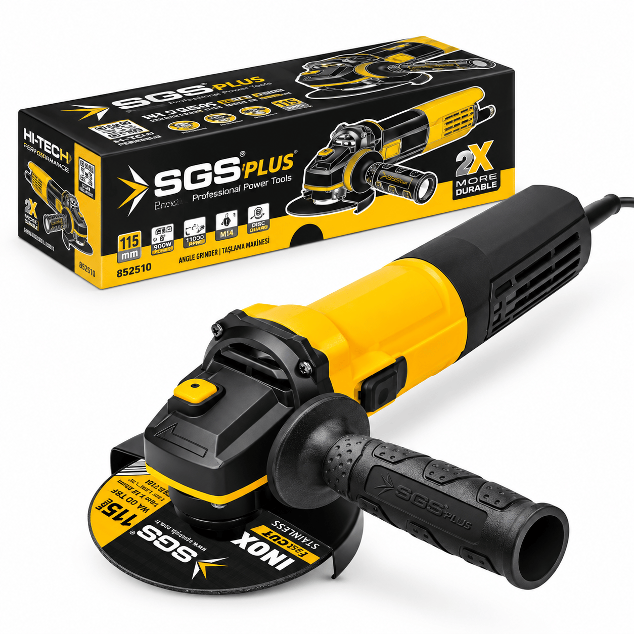 SGS Plus 750W 115 mm Profesyonel Avuç Taşlama Spiral Makinesi M14