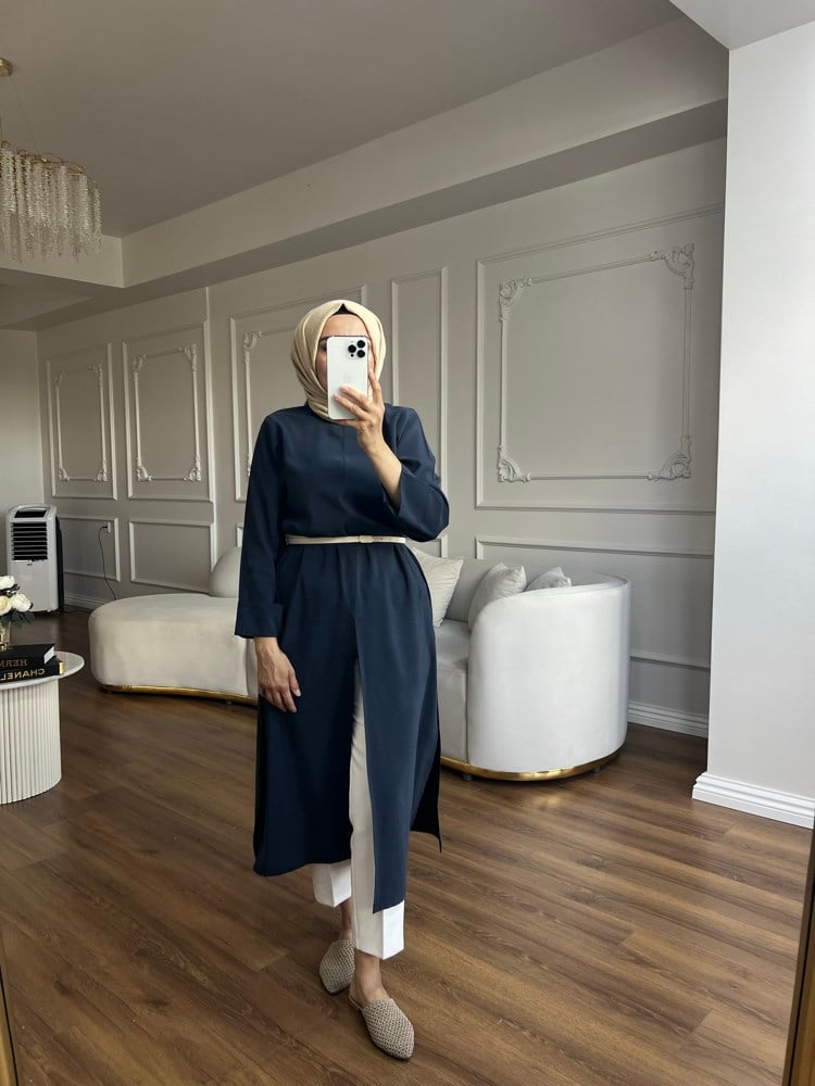Vesna Lacivert Tunik