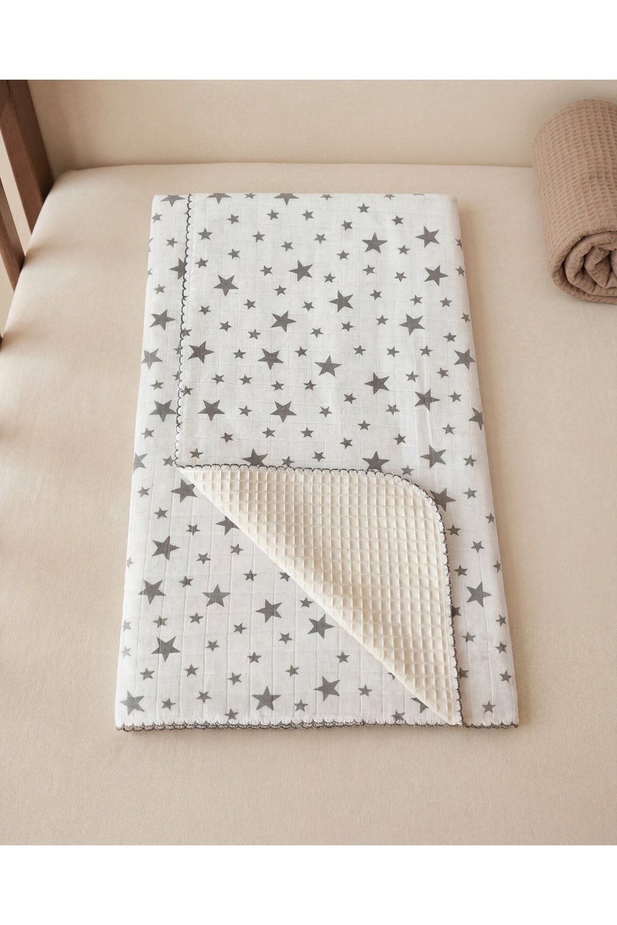 - %100 Pamuk Bebek Battaniyesi | Pikeli | 100x100