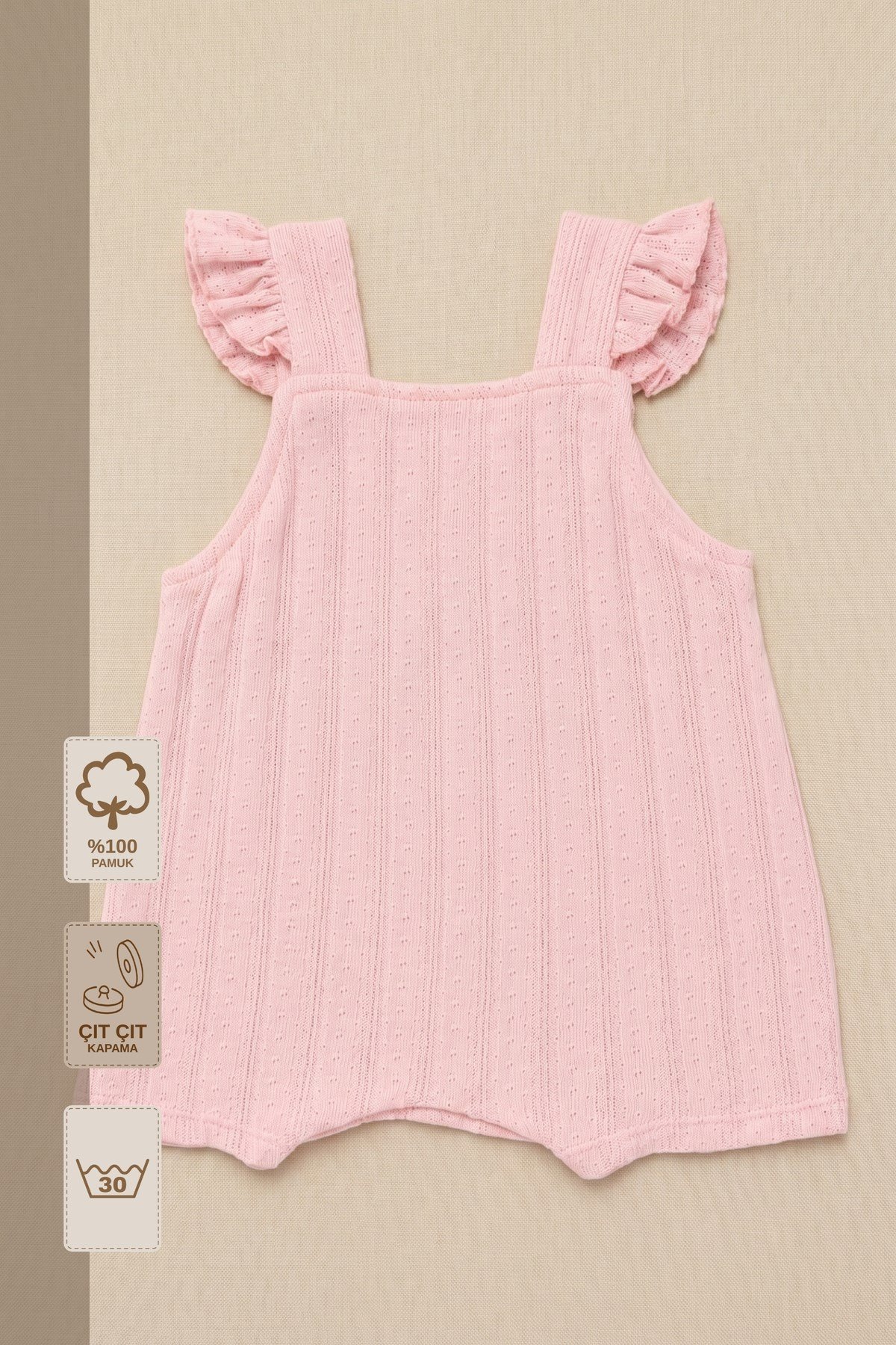 - Fırfır Askılı Yazlık Kız Bebek Tulum