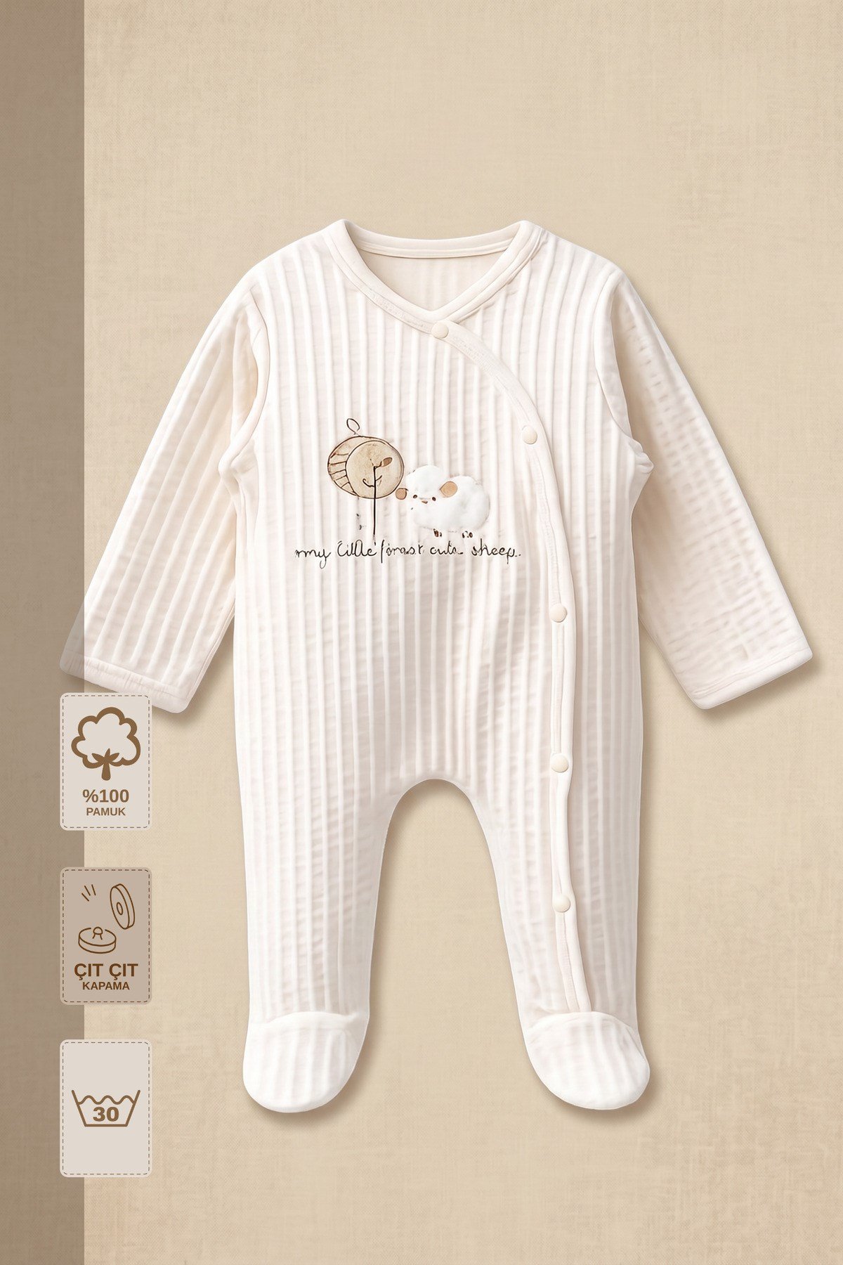 - Jakarlı Patikli Bebek Tulum