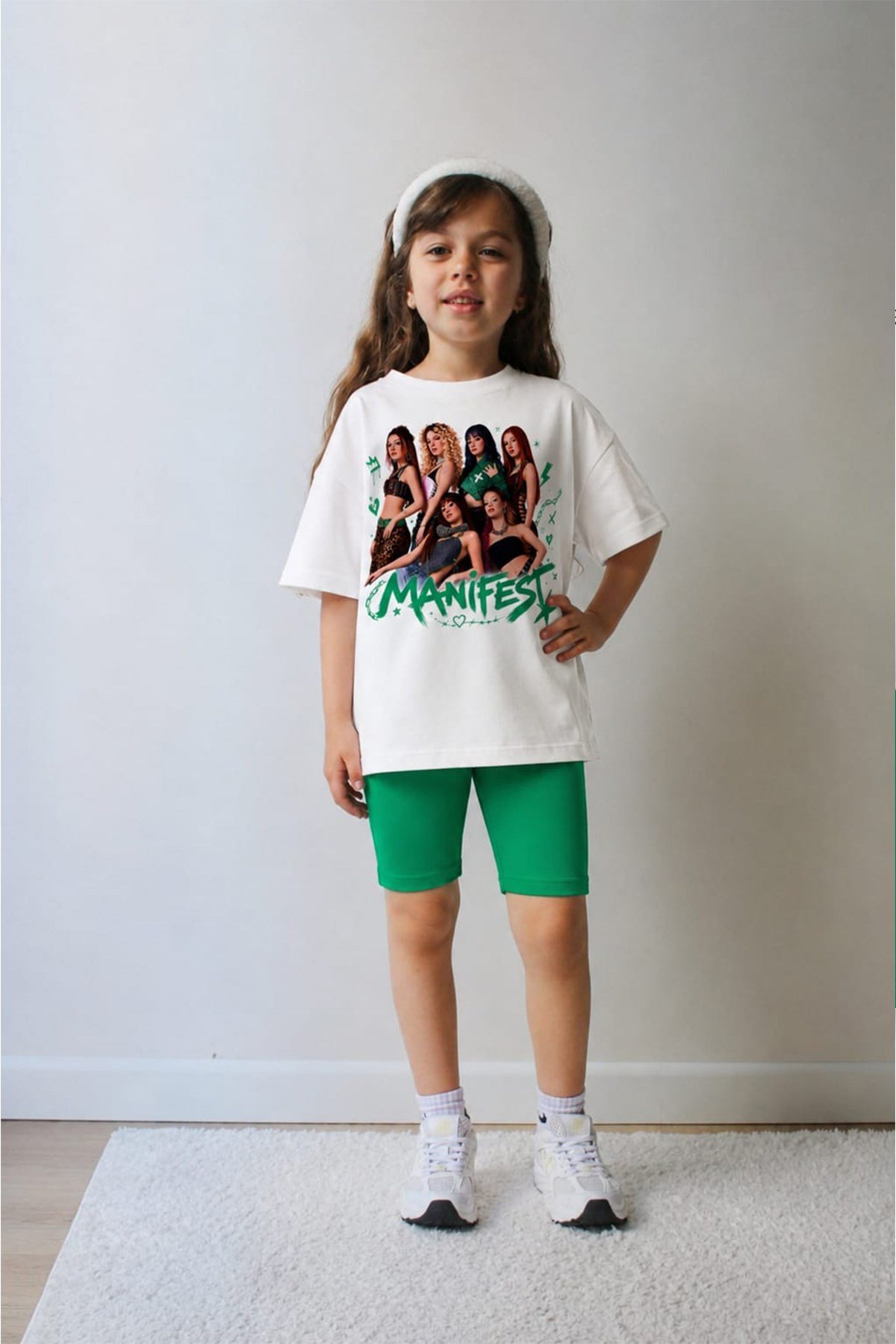 Kız Çocuk Oversize Kalıp Belya Kids Tasarım Manifest 39 Taytlı Alt Üst Takım