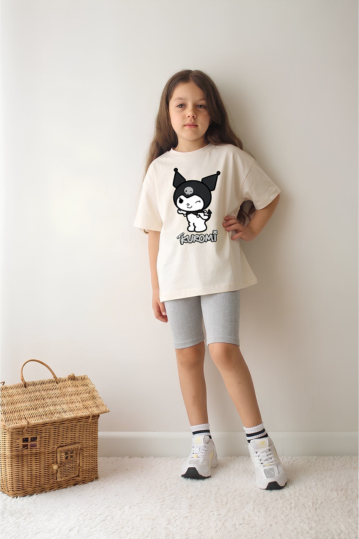 Kız Çocuk Tam Kalıp Üst Oversize Altı Taytlı Kur Tasarım97 Alt Üst Takım