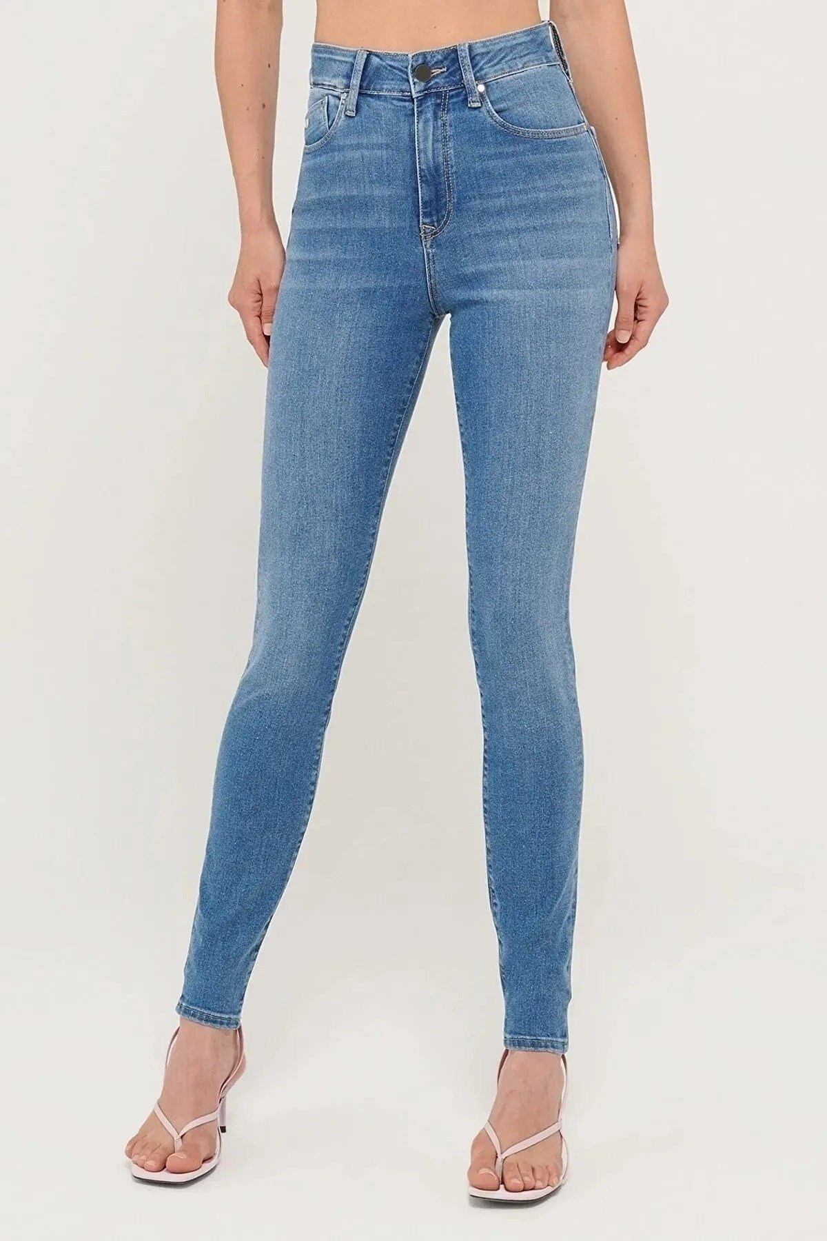 Dessa Gold Likralı Mavi Gölgeli Süper Skinny Jeans Pantolon Toparlayıcı