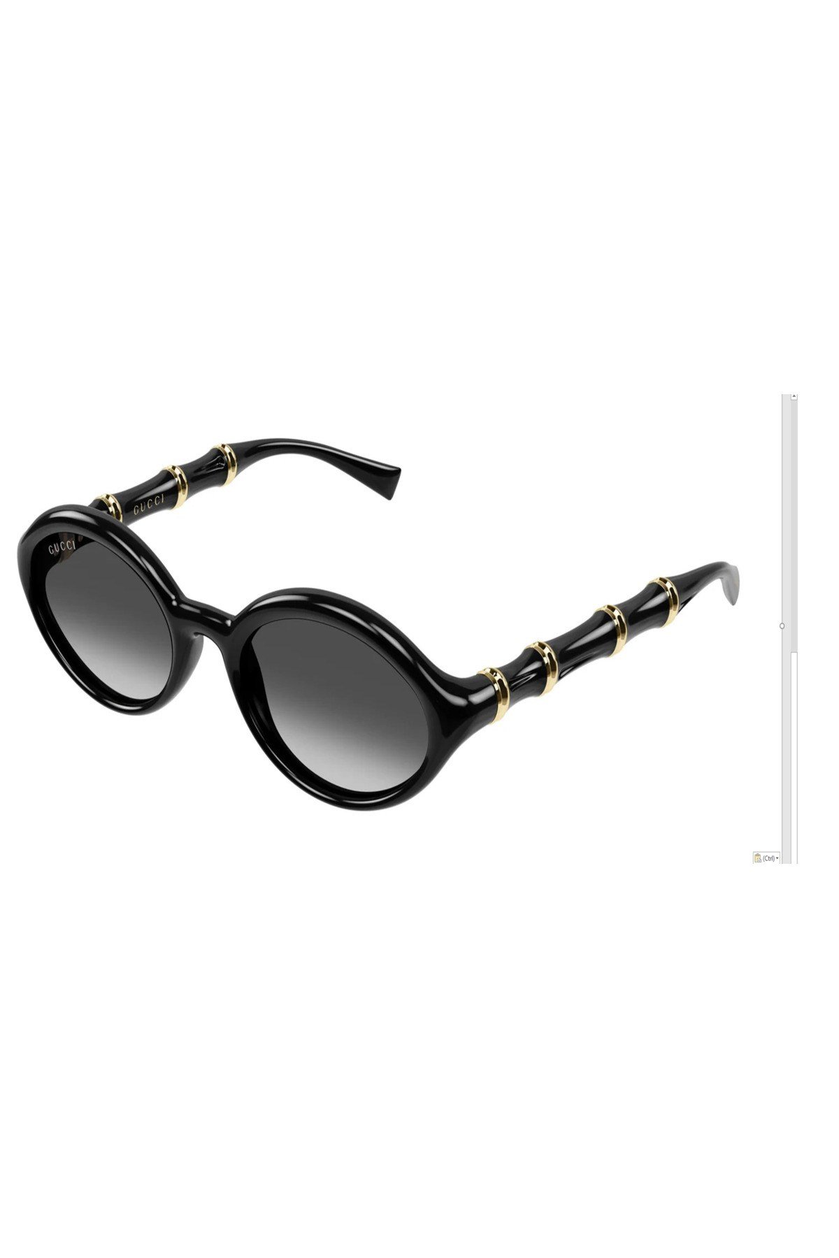 GG2059S 001/ Ekartman: 51*19-140 Kadın Güneş Gözlüğü Siyah Kemik Çerçeve Füme Degrade Lens UV400