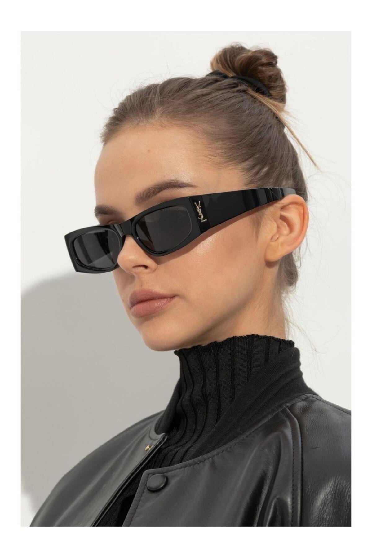 Paris Kadın Güneş Gözlüğü Sl M140 001 56-18, Cat Eye Siyah Asetat Çerçeve