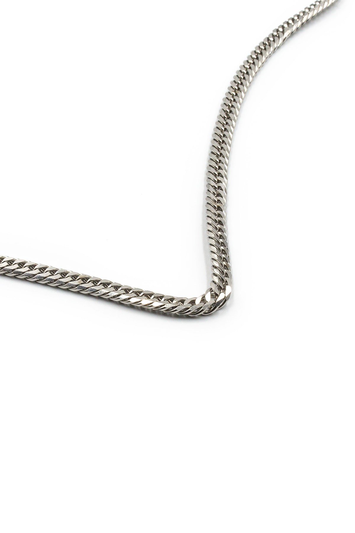 Erkek Kalın Çelik Zincir Kolye Gümüş Renk 55 cm 5 mm Kararmaz Güçlü Tasarım