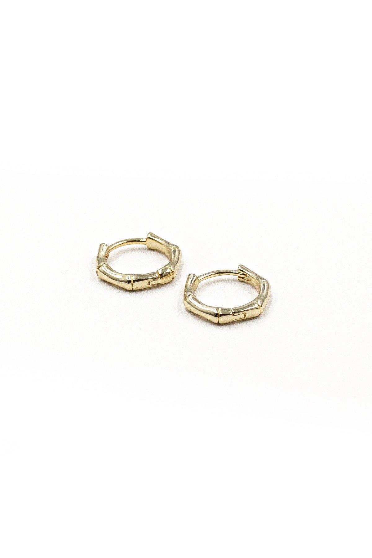 Kemik Model Halka Küpe - Xuping Gold, Anti-Alerjik, 13 mm