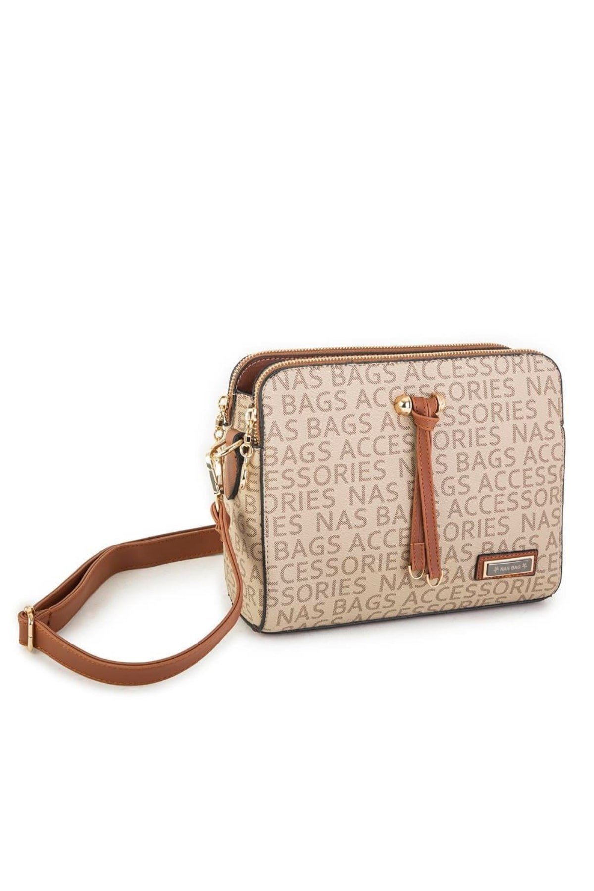 Nas Bag Kadın Çapraz Çanta - Vizon Taba