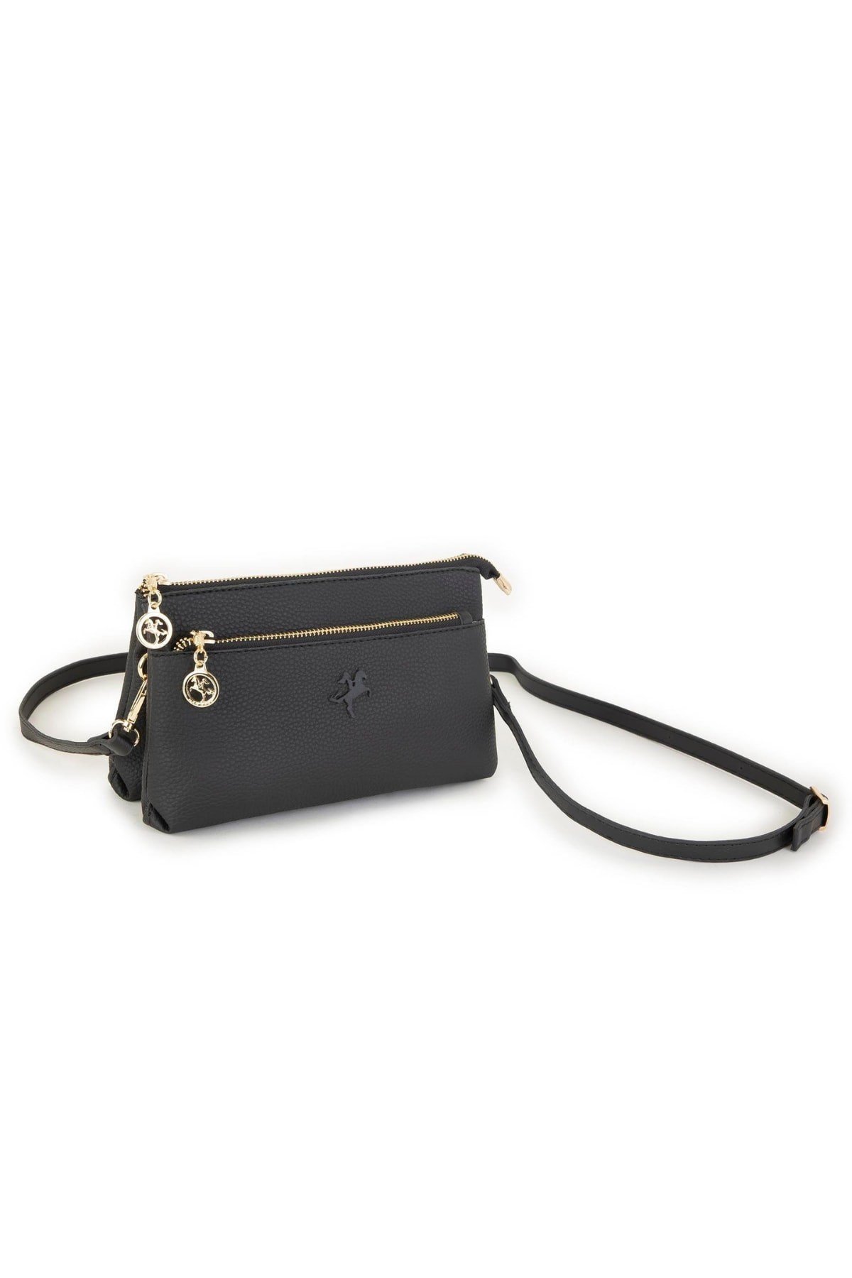 Nas Bag Kadın Çapraz ve Clutch Çanta Bilek ve Çapraz Askılı Siyah Natural (24x15 cm)