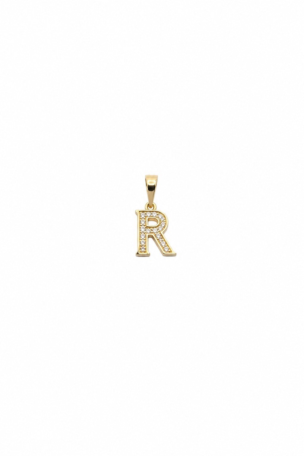 Zirkon Taşlı Gold Renk R Harfi Xuping Kolye Ucu