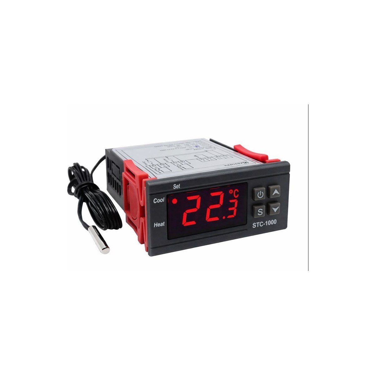 OEM STC-1000 Ac 110-220V 10A LCD Ekranlı Ntc Sensörlü Sıcaklık Kontrol Modülü
