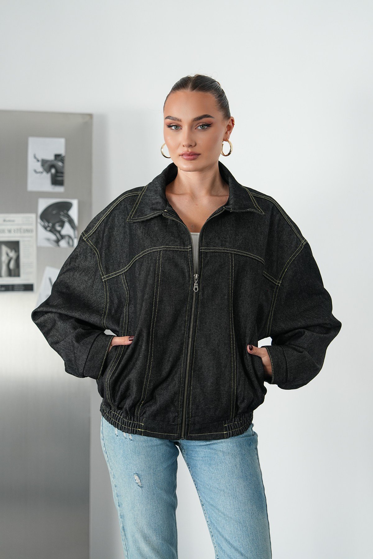 Oversize Denim Ceket