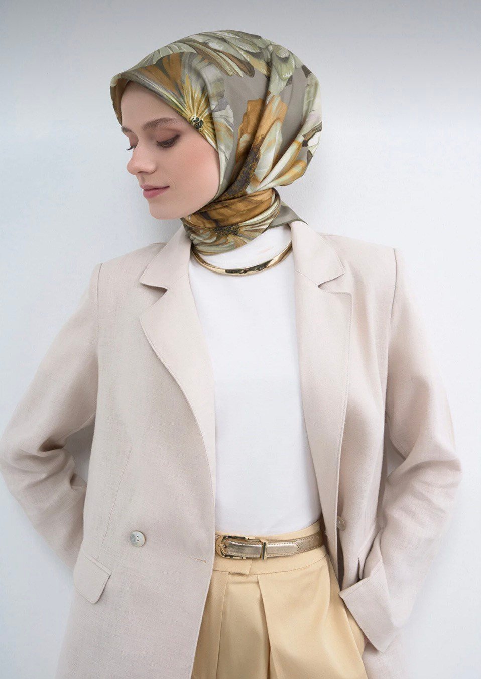 Armine İpek Eşarp 2026 Yaz 9503-05 Yeşil
