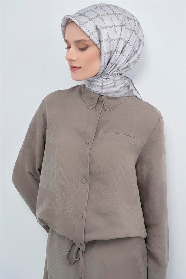 Armine İpek Eşarp 2026 Yaz 9530-08 Gri