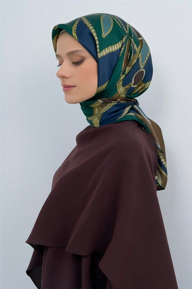 Armine İpek Eşarp 2026 Yaz 9531-51 Yeşil