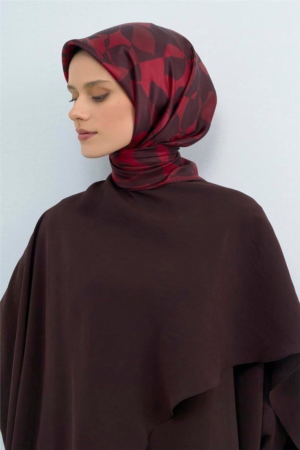 Armine İpek Eşarp 2026 Yaz 9551-02 Bordo 
