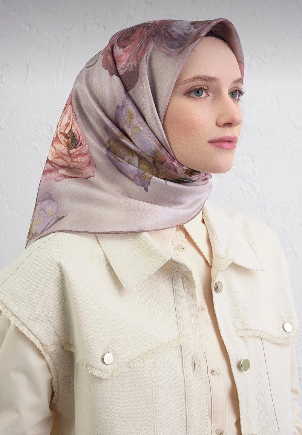 Armine Nostalji İpek Eşarp 9419-06 Vizon