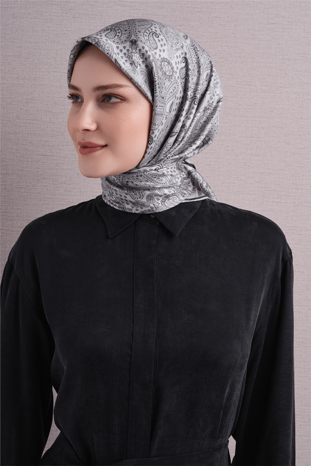 Armine Twill İpek Eşarp 9631-55 Gri