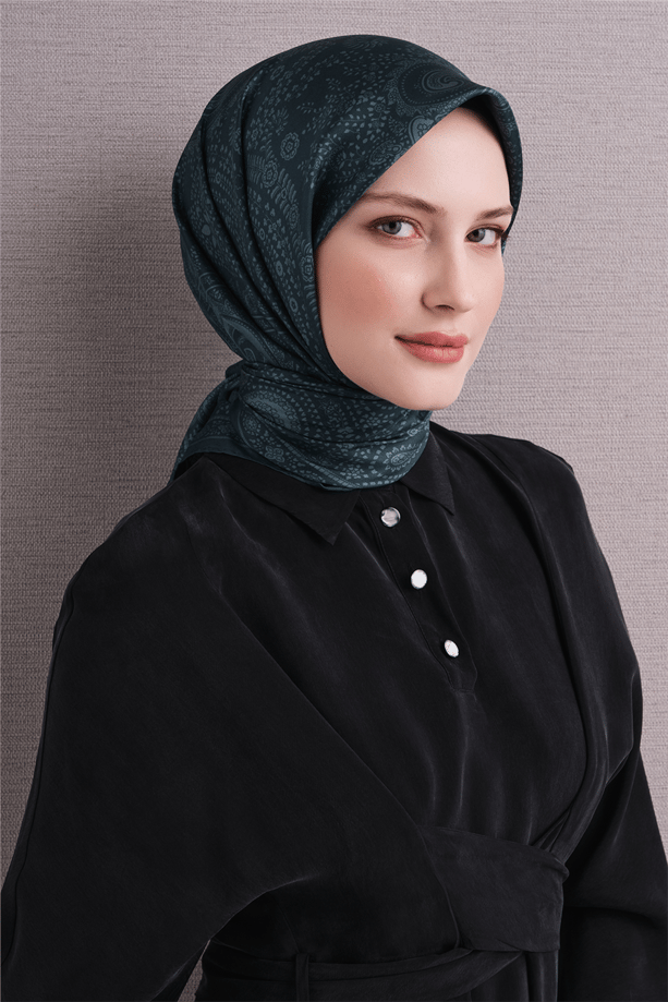Armine Twill İpek Eşarp 9640-84 Mavi