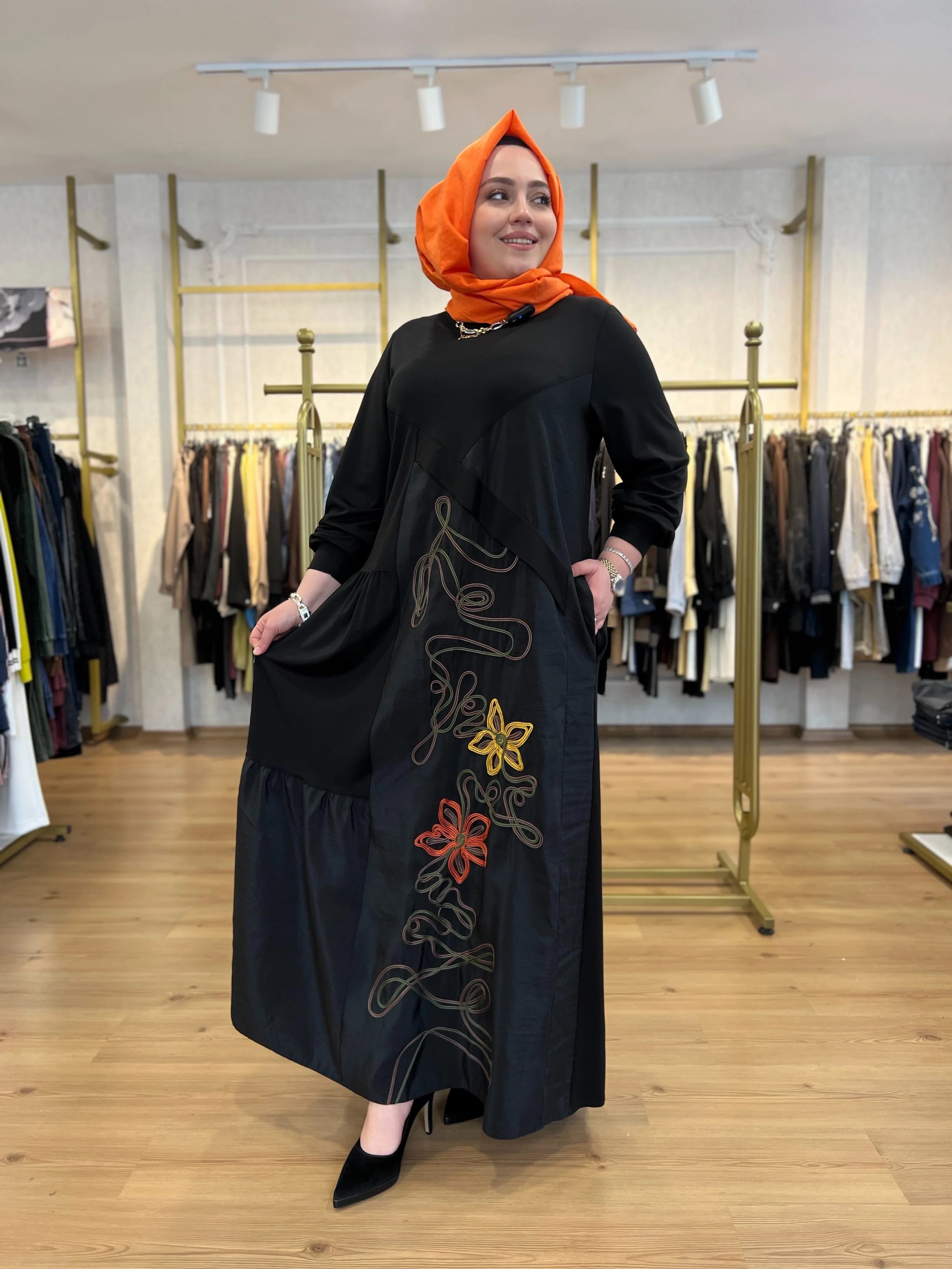 FATMA DANIŞMAN Nakışlı Elbise