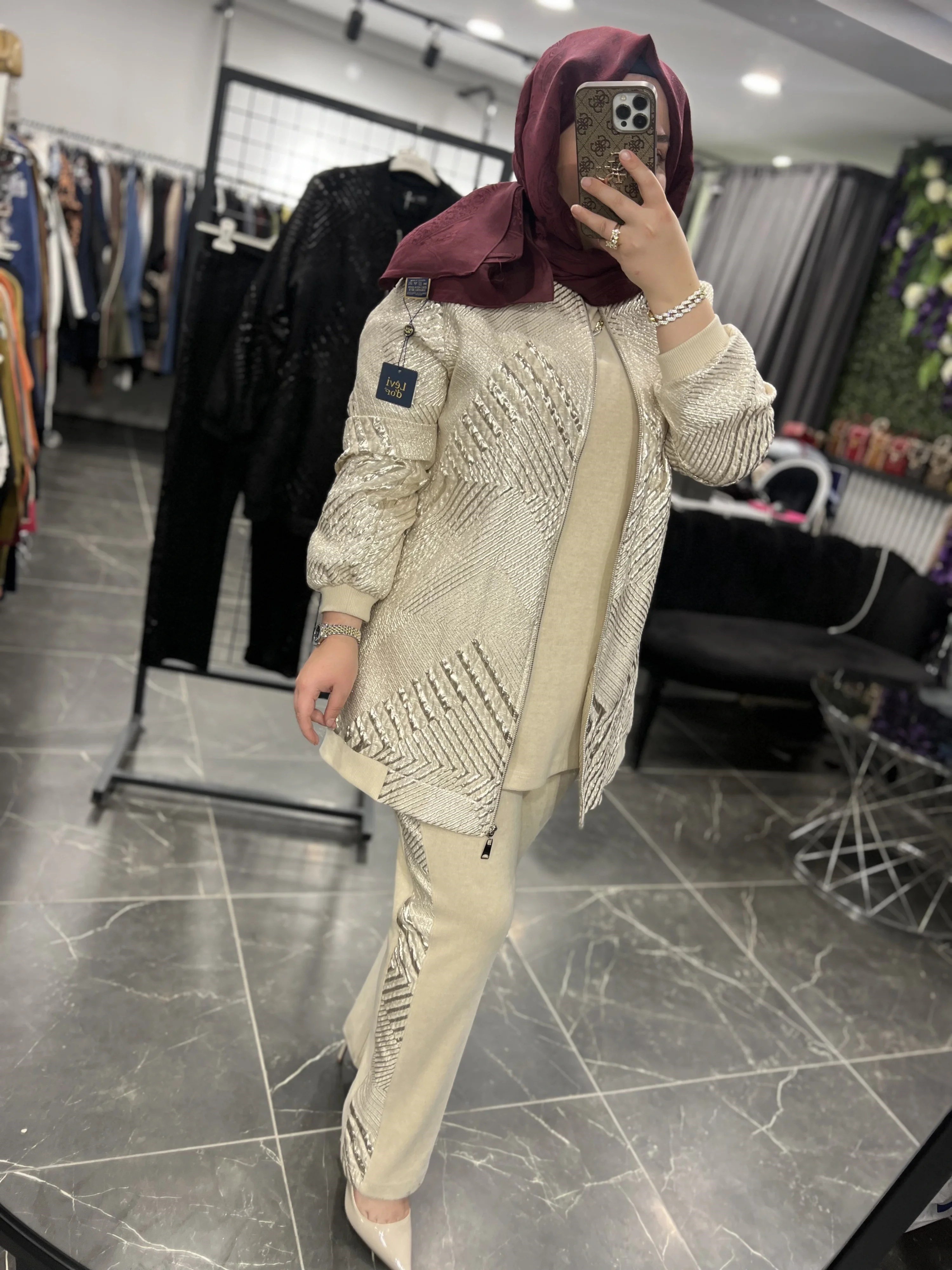 MEVA BY Pureva Jakarlı Ceketli Üçlü Takım