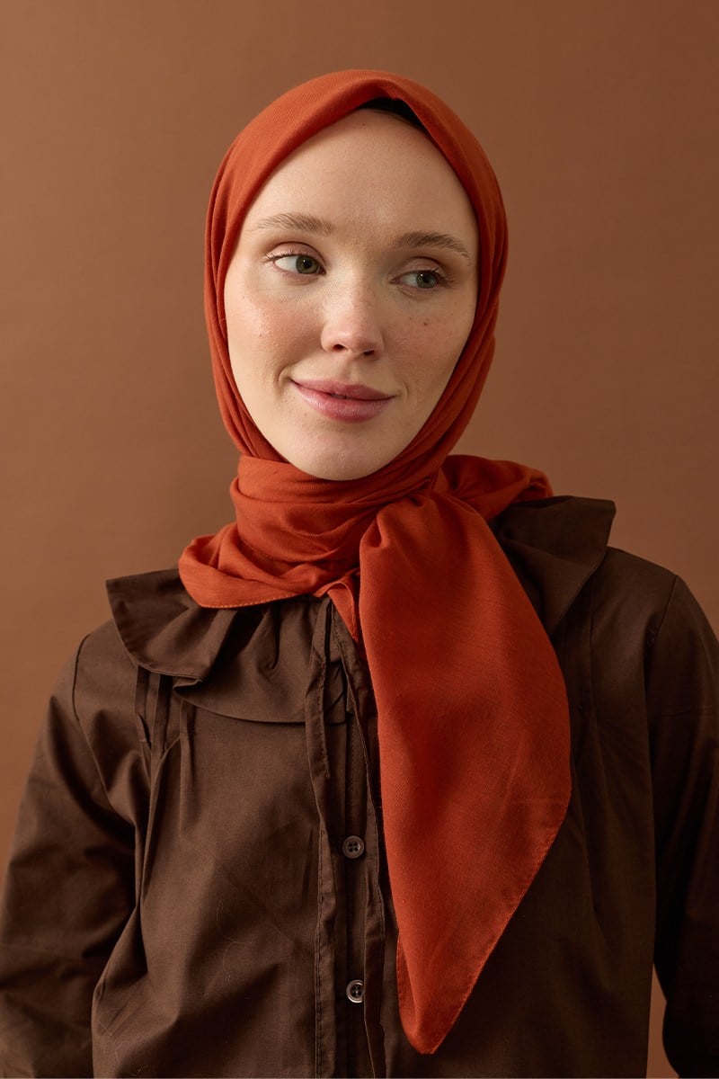 Kiremit Pamuk Eşarp