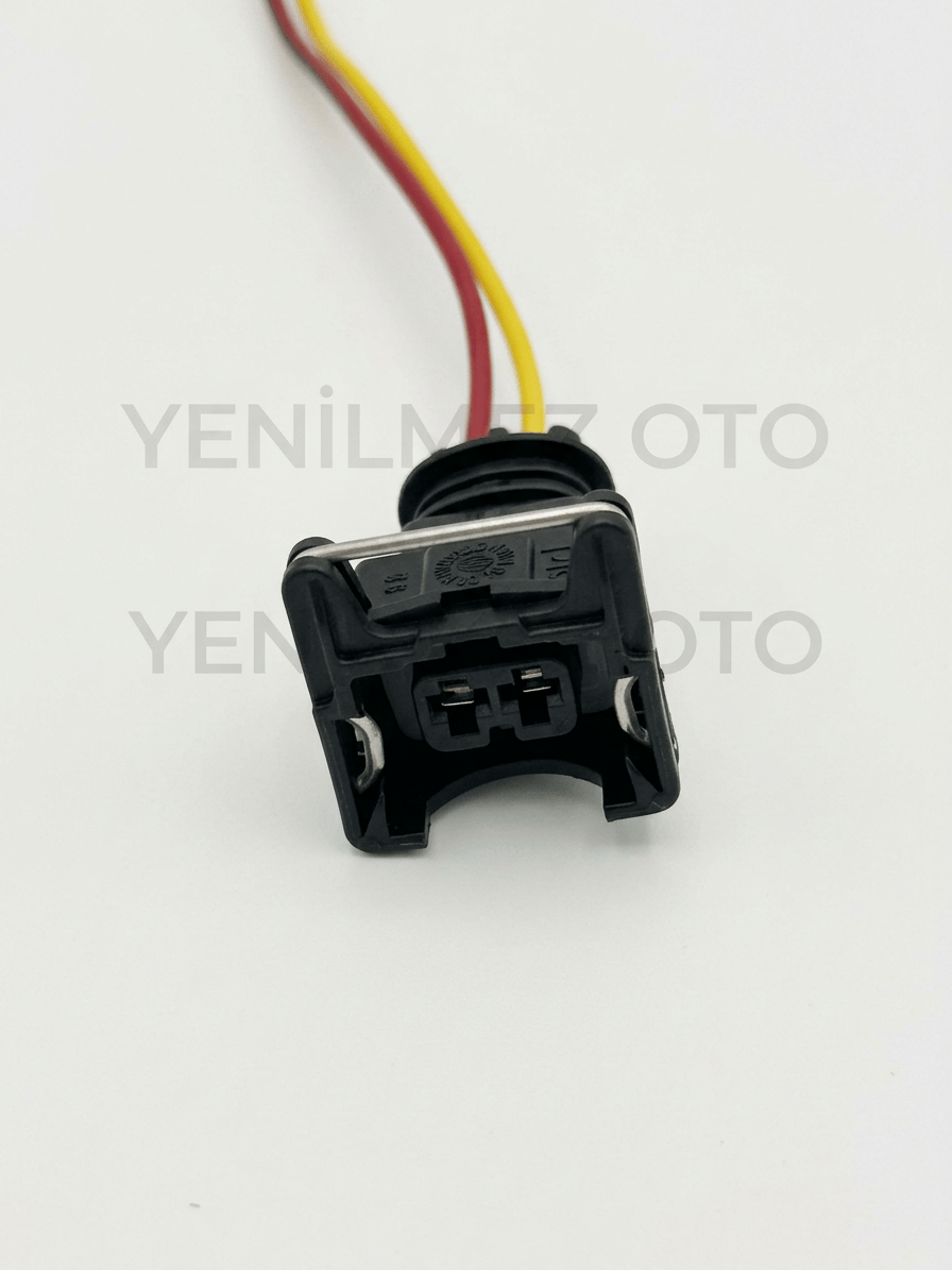 2K004 Yaylı Enjektör Müşür Sensör Soketi Universal 2 Pinli Kablolu