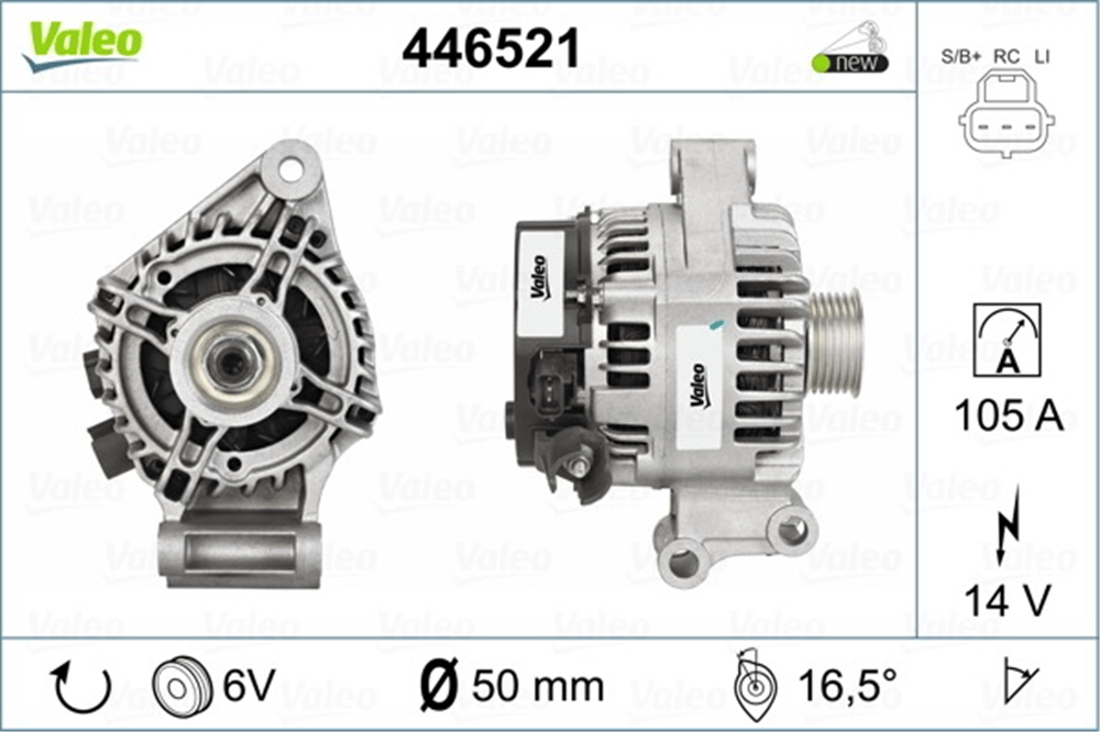 Alternatör 12V 105A (Takmadan Önce Aracin Beynini Resteleyin) – Ford Focus, C-Max, Volvo C30 vb.