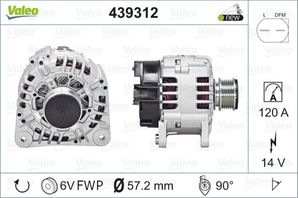 Alternatör 12V 120A 20VT/1.9 – Audi A3, Volkswagen Bora, Golf IV vb.