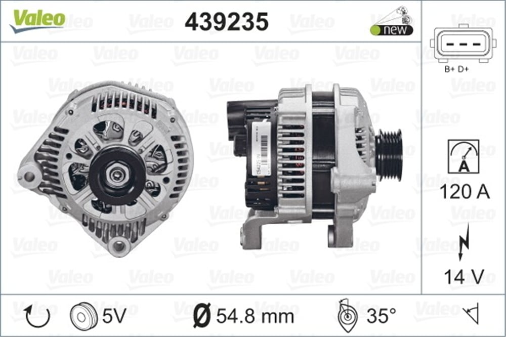 Alternatör 12V 120A 320D 330D 520D 730D Rover Td4 4×4 – BMW X5, Land Rover Freelander