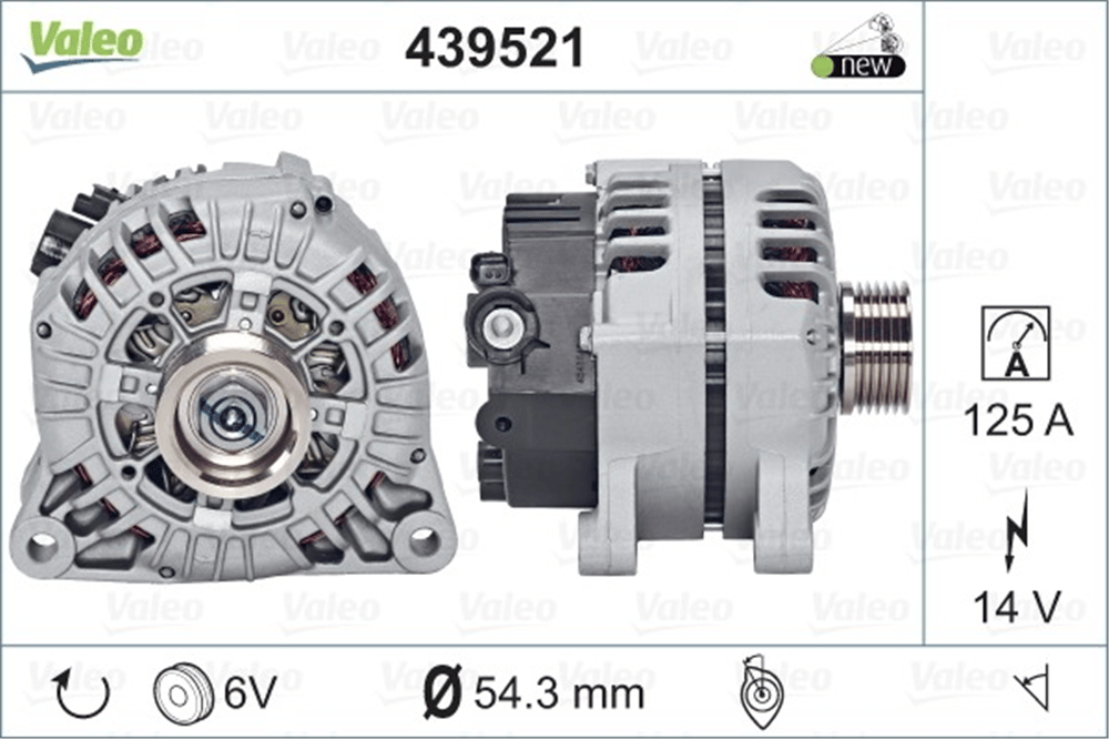 Alternatör 12V 120A Partner Tepee Expert Remark 160A – Citroen C4, C5, Peugeot 307 vb.